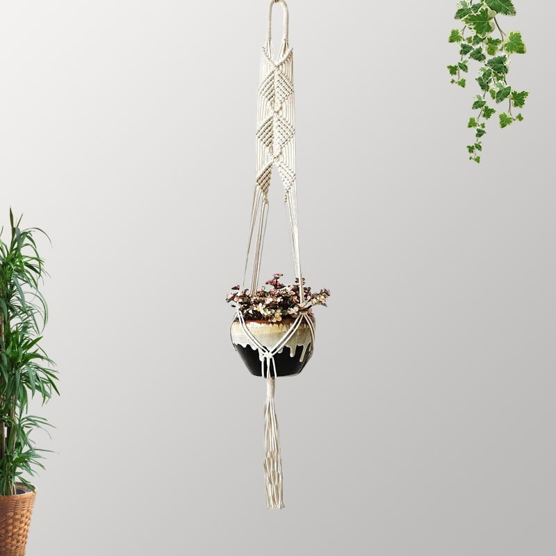 Suspension Macramé Fait Main Coton