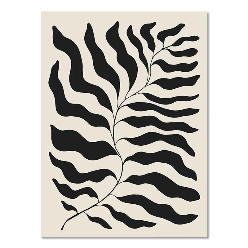 Tableau Abstrait Bohème Noir et Blanc