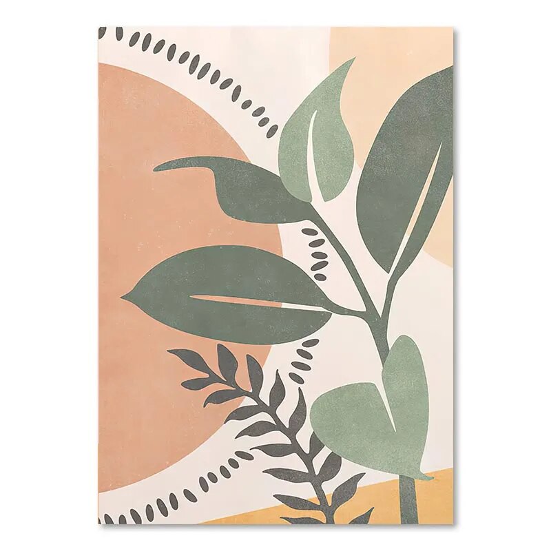 Tableau Abstrait Boho Floral