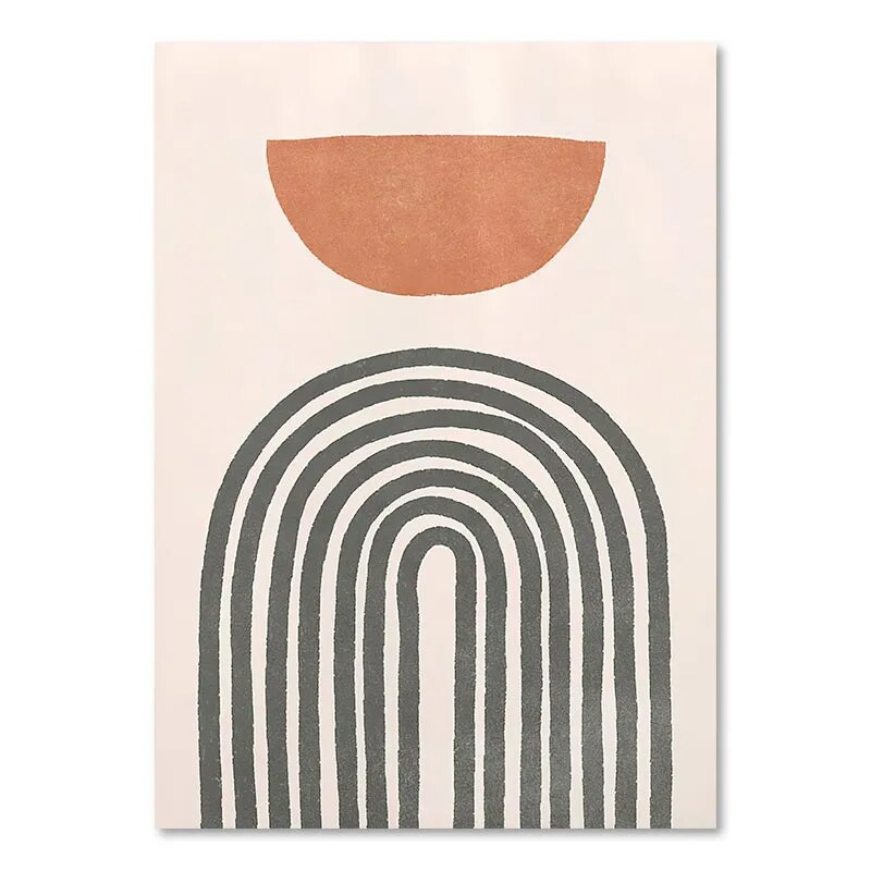 Tableau Abstrait Boho Floral