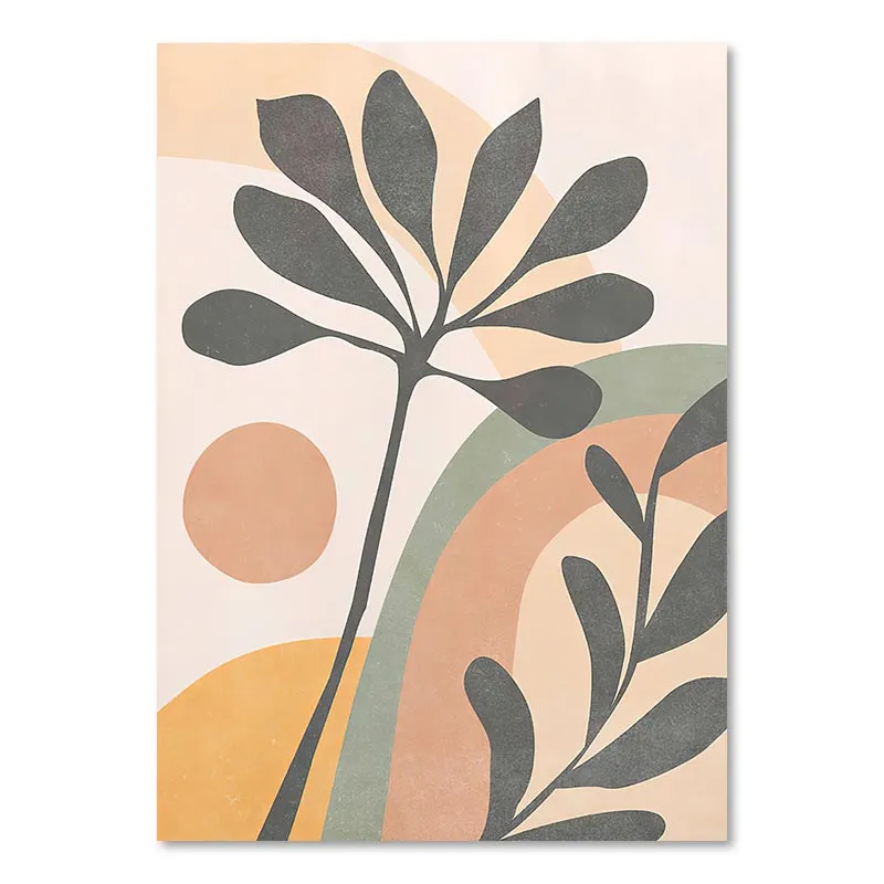 Tableau Abstrait Boho Floral