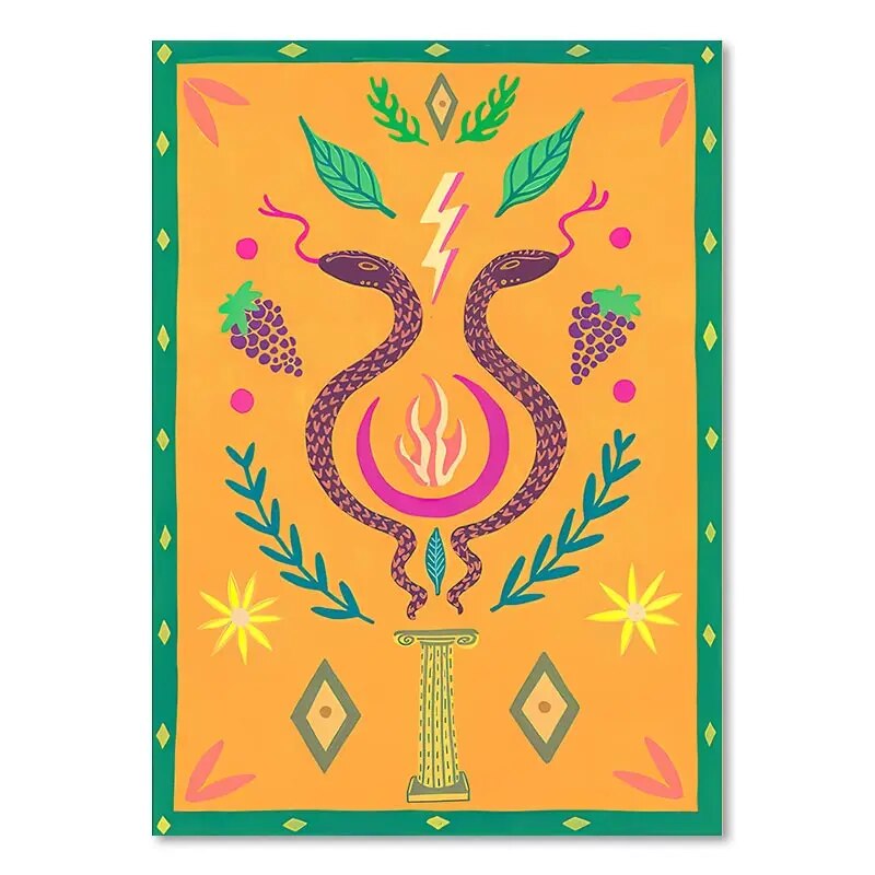 Tableau Bohème Coloré Animal