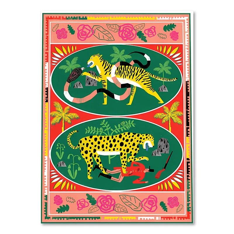 Tableau Bohème Coloré Animal