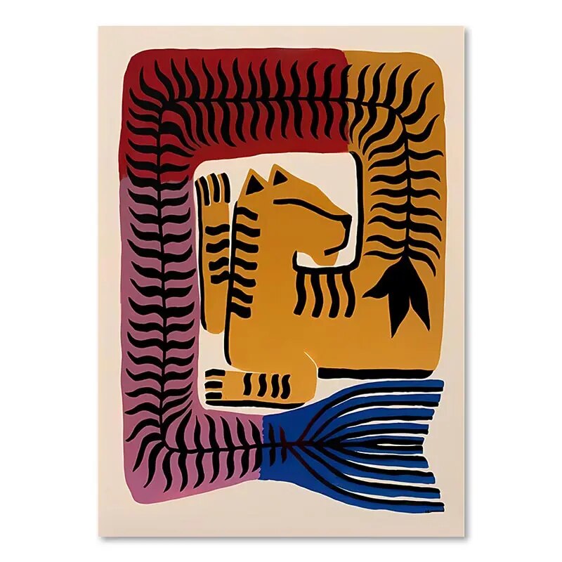 Tableau Bohème Coloré Animal