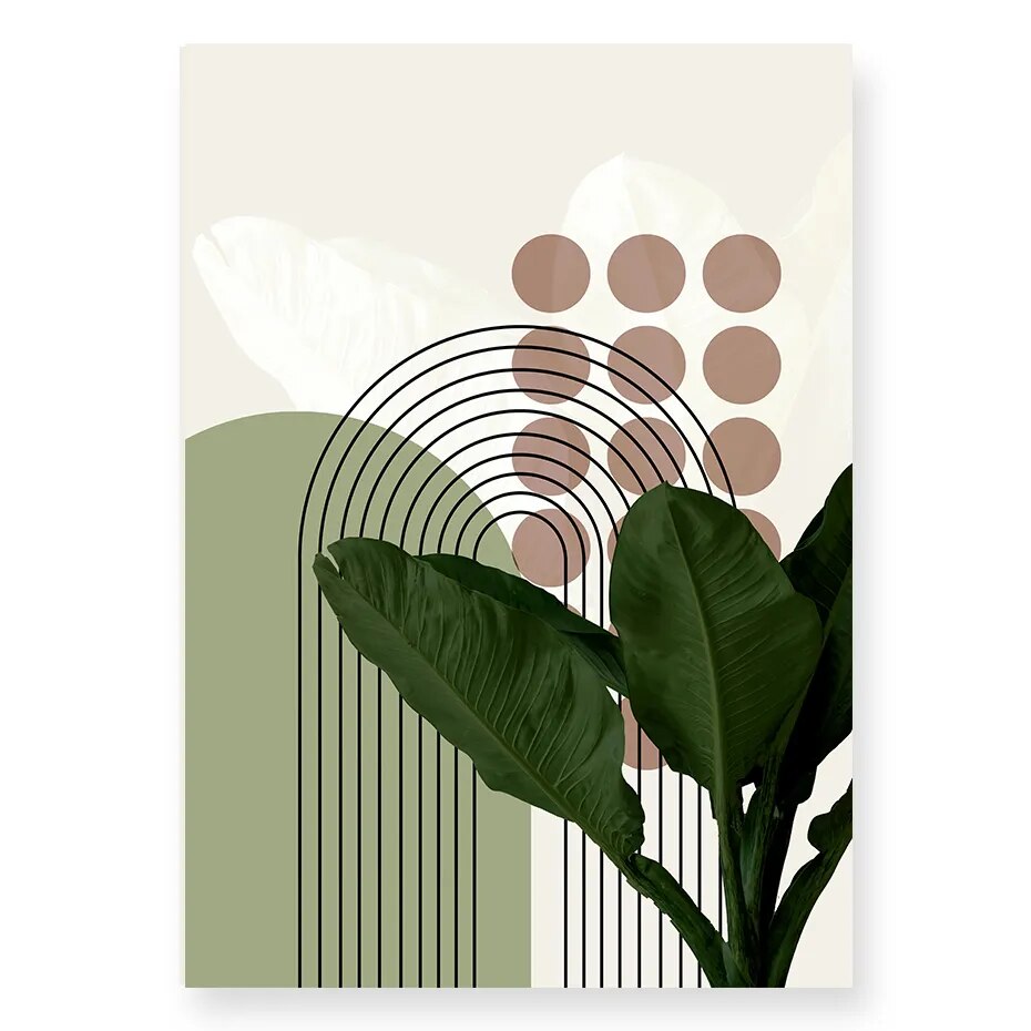 Tableau Bohème Exotique Vert