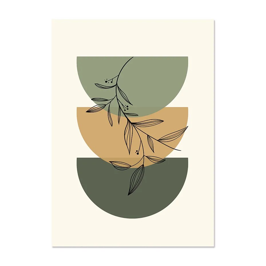 Tableau Bohème Exotique Vert