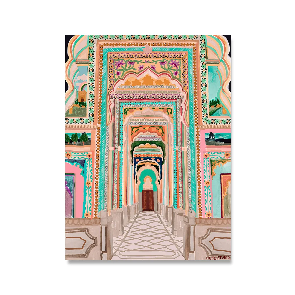 Tableau Bohème Paysage Coloré Exotique