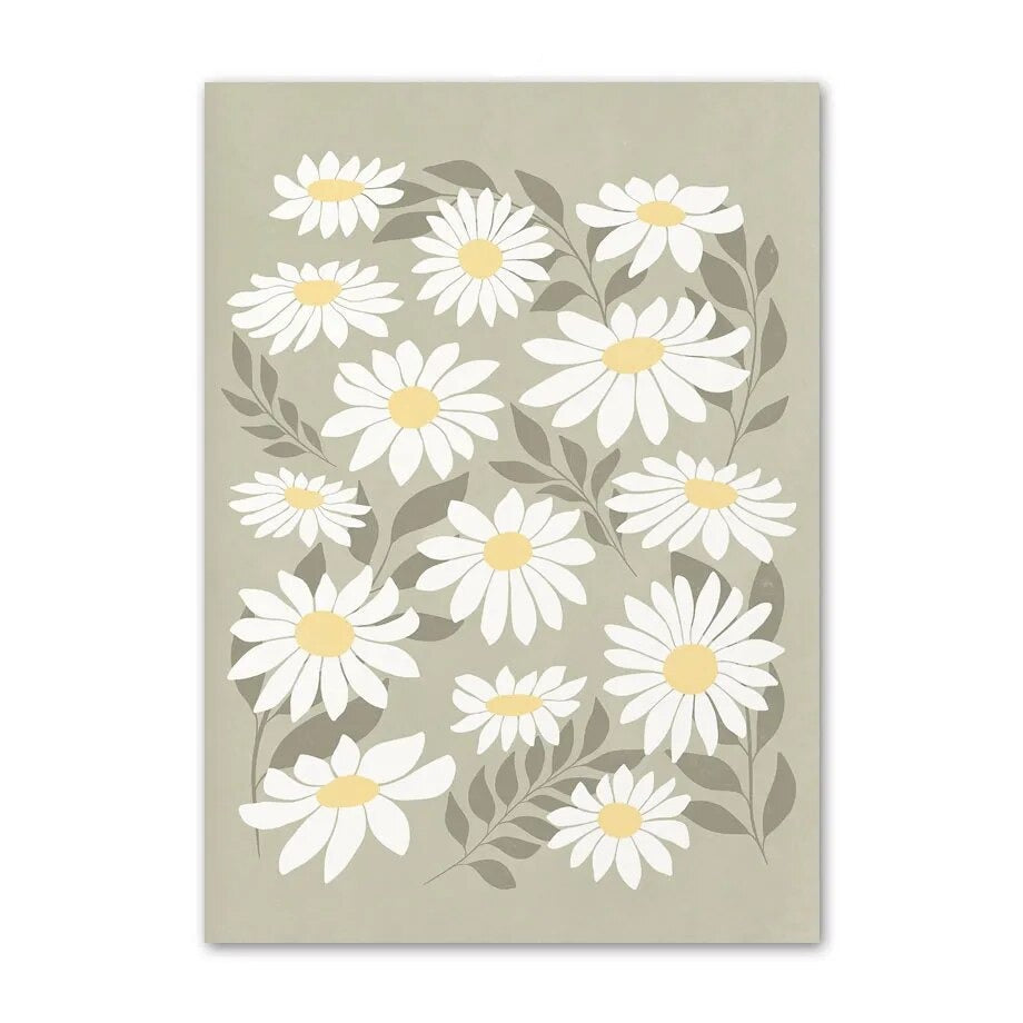 Tableau Floral Bohème Vert