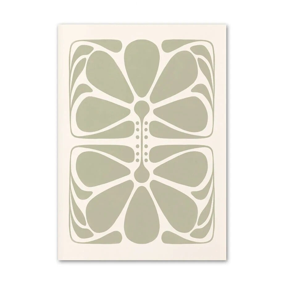 Tableau Floral Bohème Vert