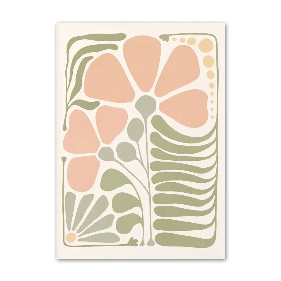 Tableau Floral Bohème Vert