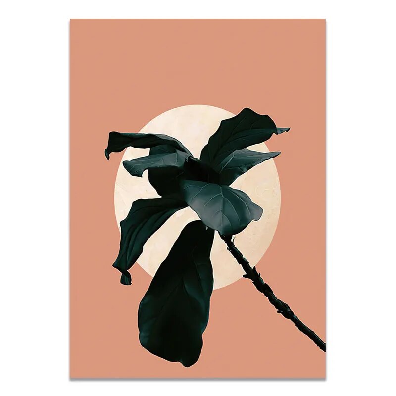 Tableau Géométrique Boho Chic Terracotta