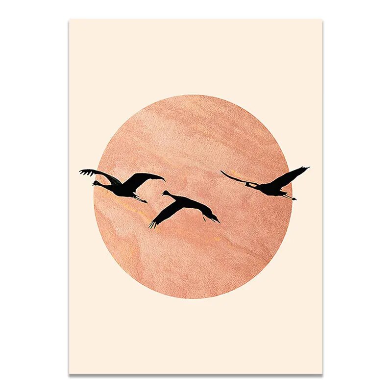 Tableau Géométrique Boho Chic Terracotta