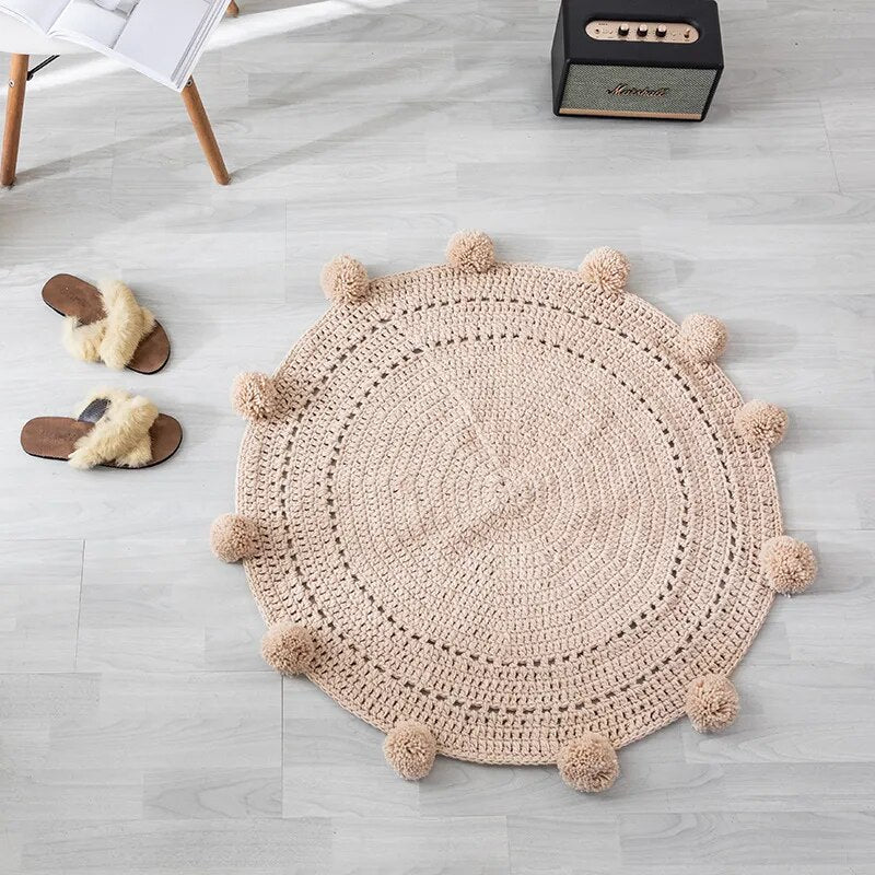 Tapis Doux Macramé en Coton