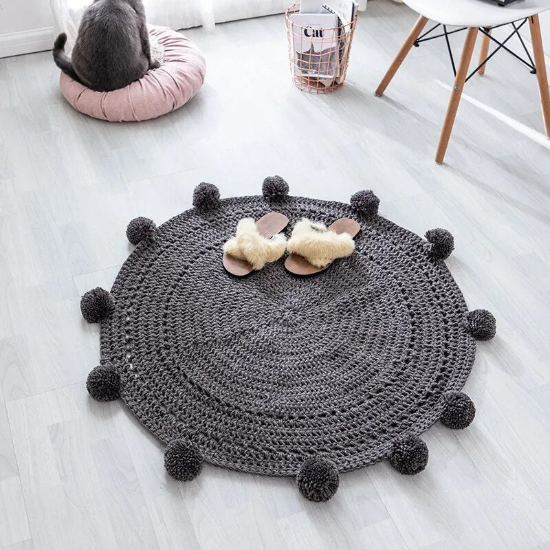 Tapis Doux Macramé en Coton
