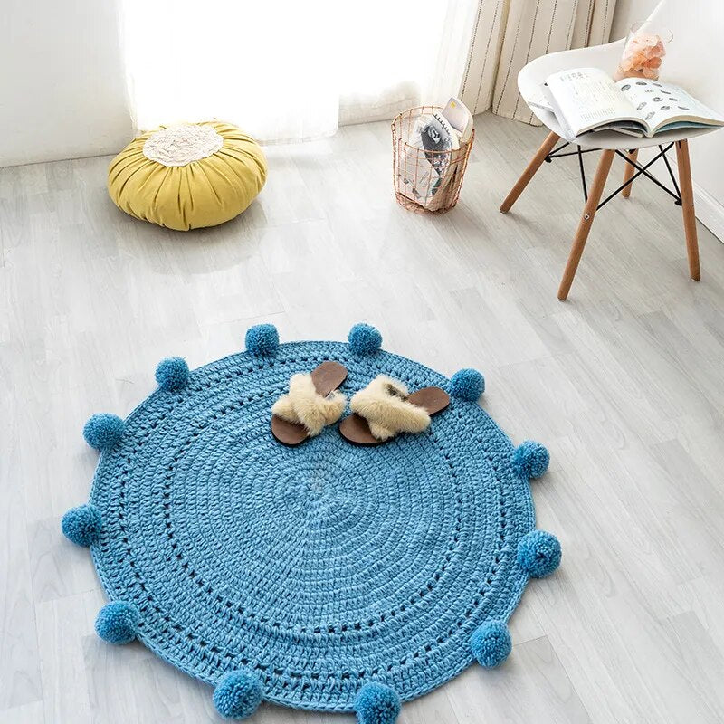 Tapis Doux Macramé en Coton