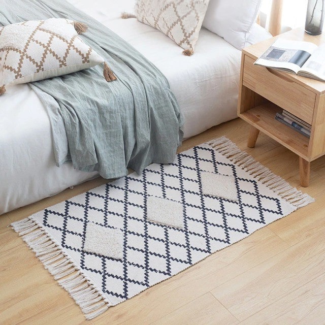 Tapis Macramé a Froufrous Ethnique