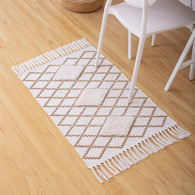 Tapis Macramé a Froufrous Ethnique
