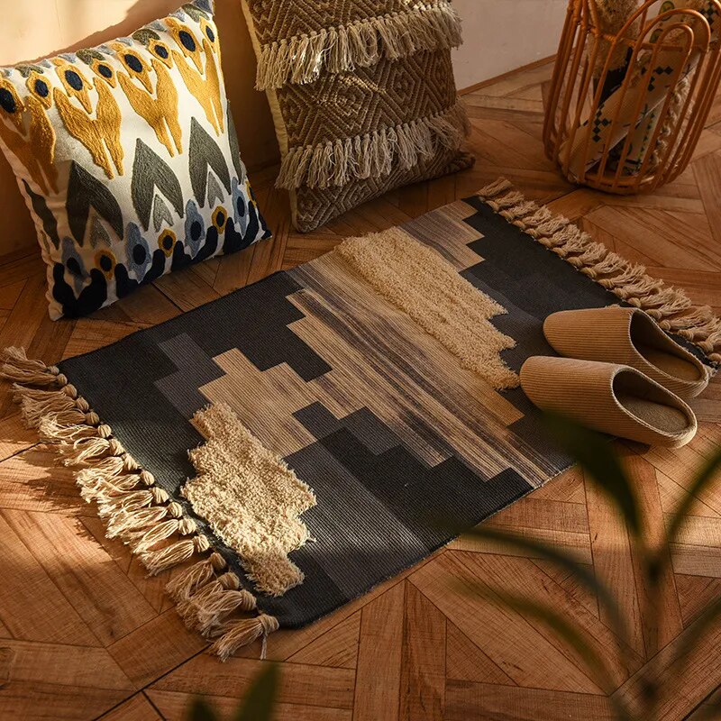 Tapis Macramé Vintage Amérindien