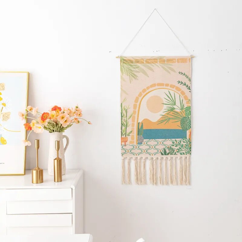Tapisserie Murale en Macramé Bohème