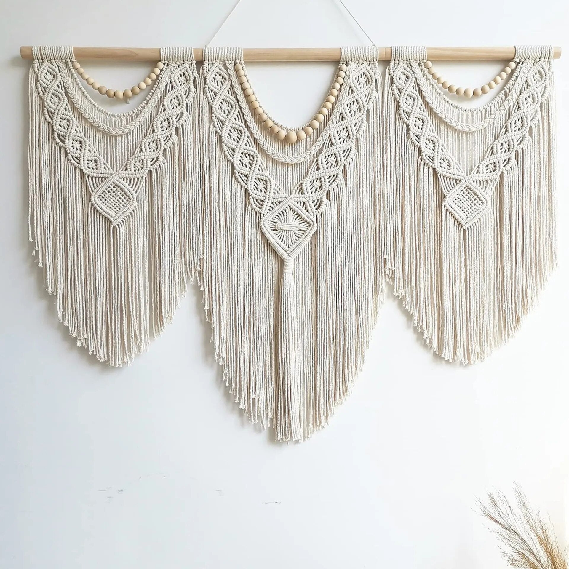 Tête de Lit Boho Macramé en Coton