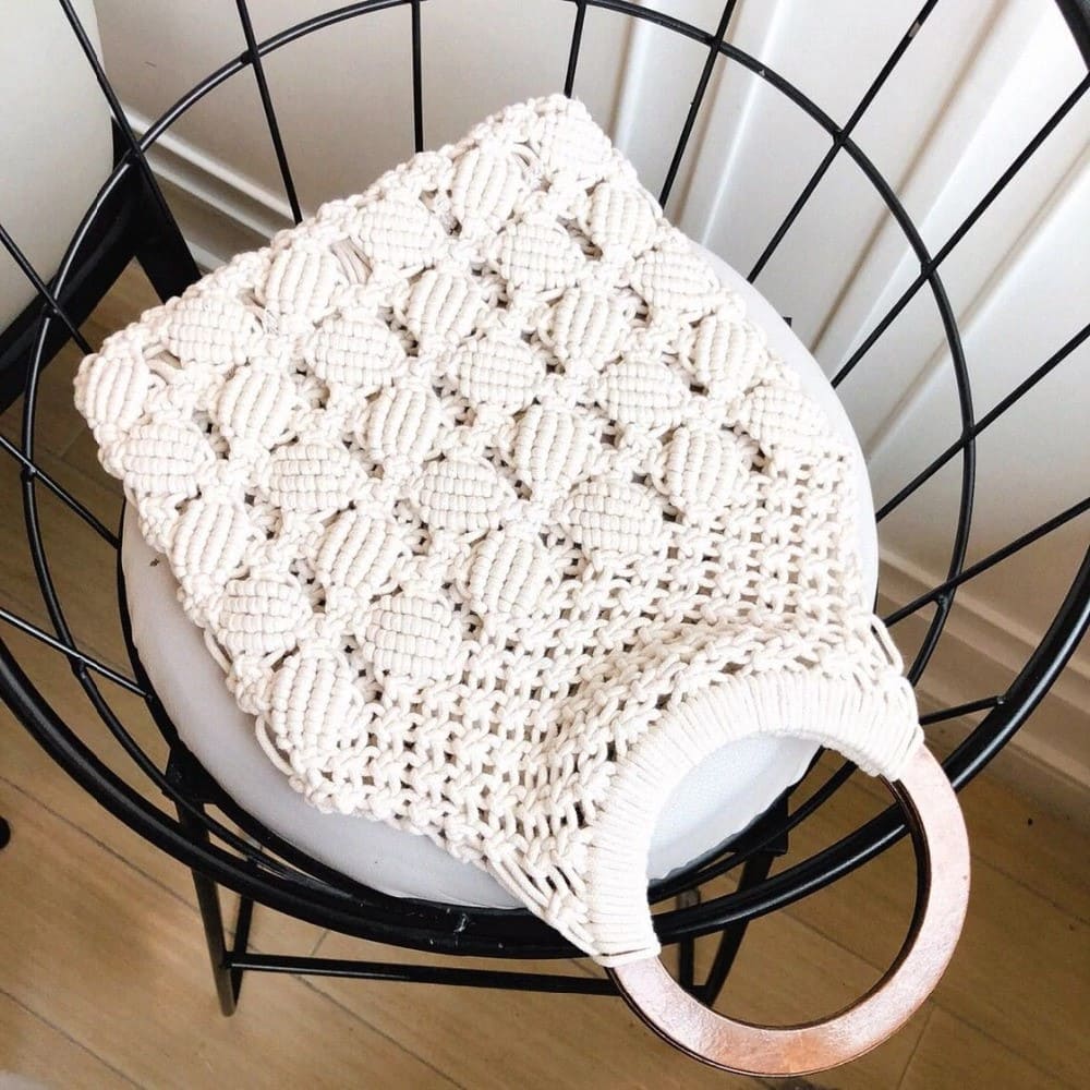 Tote Bag Macramé Fait Main