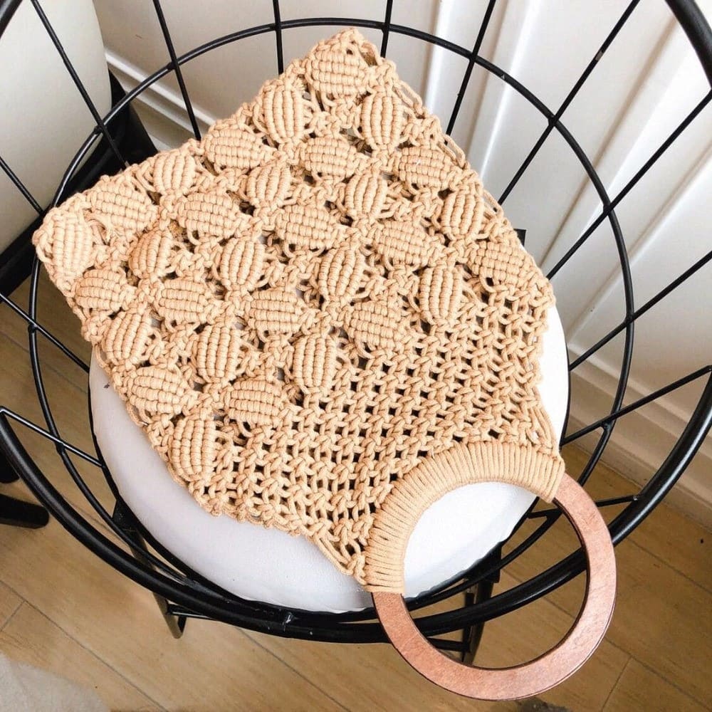 Tote Bag Macramé Fait Main